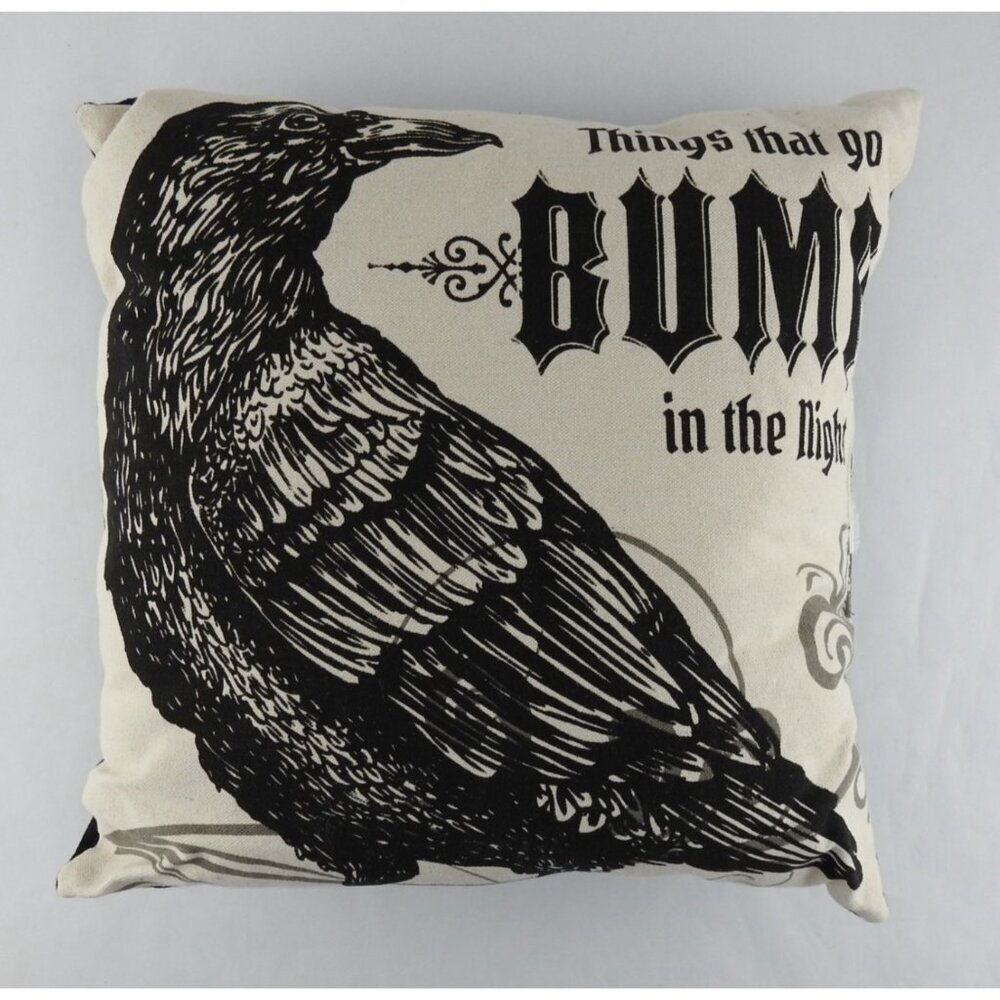 Nevermore Ravenl Halloween Gothic Horror Throw Pillow Things Go Bump the n Night